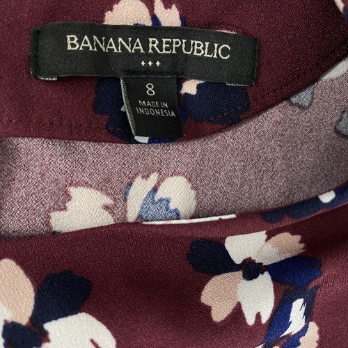Vestido Banana Republic Mujer Talla 8 Floral Otoño Trabajo Oficina Carrera Puño Corbata - Imagen 13 de 15