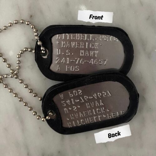 DogTag Piastrine Militari Inox con incisione Top Gun MAVERICK DogTags - Foto 5 di 7