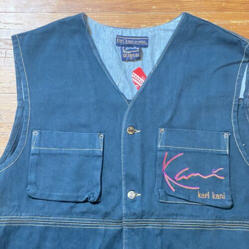 Vintage Karl Kani Jungle Vest Size XL Deadstock Hip Hop Streetwear Rap Tupac - Picture 3 of 13