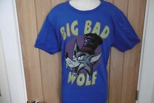 NEW TAGGED FAMOUS FOREVER BIG BAD WOLF RETRO MENS BLUE T SHIRT XL 44