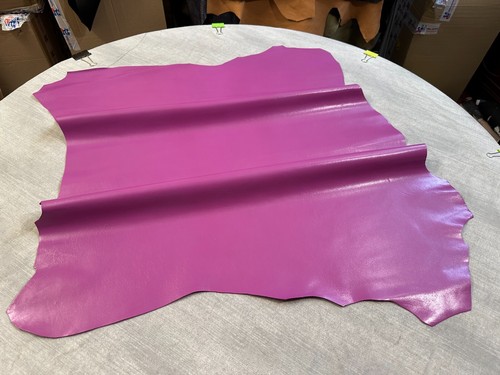 LEATHER skins,hides,,ANILINE Bright Fuchsia Pink,,HN1028 - Picture 5 of 10