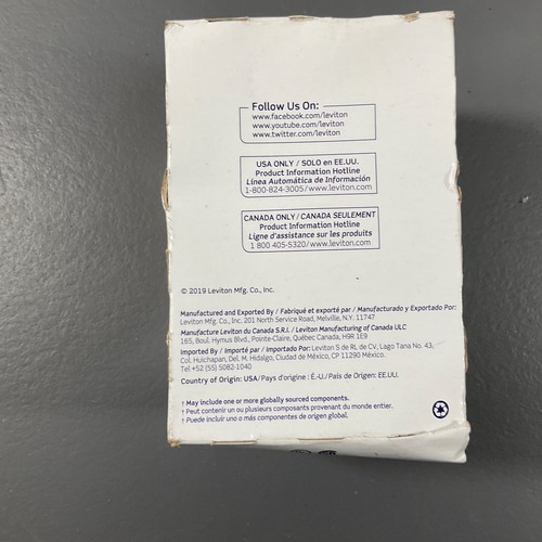 Leviton Standard Size 1 Gang Plastic Wallplates 10 Pack White - M24-88003-WMP - Bild 7 von 24