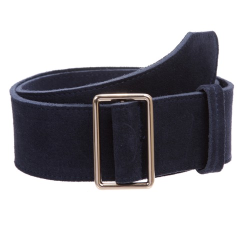 2" Wide High Waist Pull-Through Prong-less No Holes Plain Suede Dress Bel - Picture 11 of 26