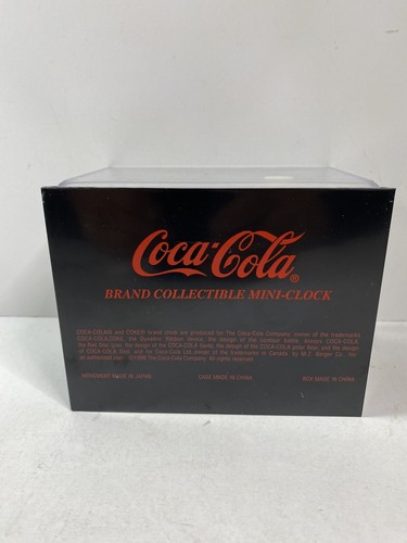 Vintage 1999 Coca Cola Collectible Polar Bear, Mini-Clock - Never Opened. New - Picture 5 of 5