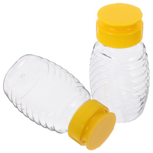 2 Stück Honigflasche Reise Kaffeesirup Spender Biene Färbe Kannen - Bild 2 von 12
