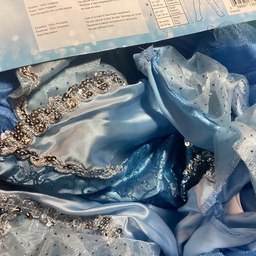 Disfraz Disney Princesa Cenicienta Niñas Manga Abullonada Azul Claro Talla M (7-8) Nuevo en Paquete - Imagen 8 de 14