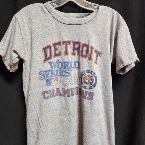 Detroit Tigers Medium Vintage Tee Shirt TRENCH Single Stitch Baseball Tee MLB  - Picture 1 of 4