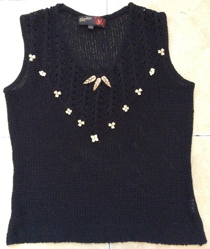 Ladies Stephen Y Black Tank Top Size Small / Medium