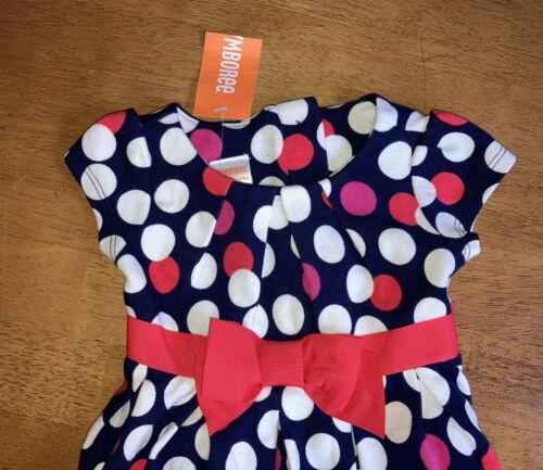 NWT Gymboree baby girl Ciao Puppy Polka Dot Pleated Dress ~ 6-12 months - Picture 4 of 6