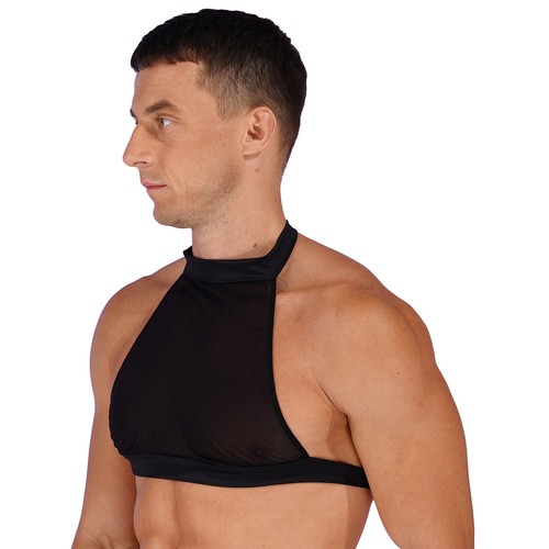 Cintura uomo sexy elastica body petto imbracatura o-ring cinghie muscolari top clubwear - Foto 121 di 124