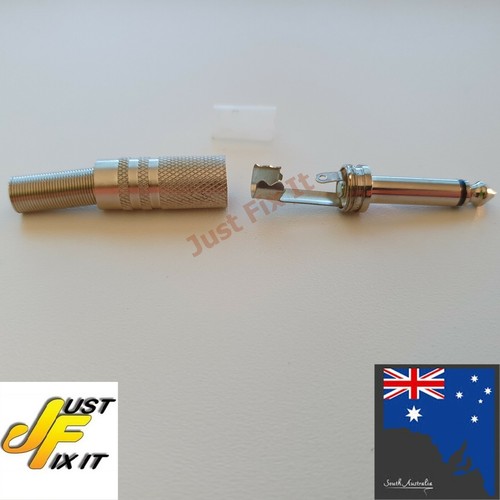 6.35MM METAL PLUG 6.35mm PLUG METAL MONO OR STEREO  Spring strain relief. - Picture 4 of 6