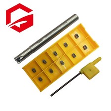 3/8" End Mill Tool Holder EXN02R+10PCS LNMU020209ZNER Milling Inserts