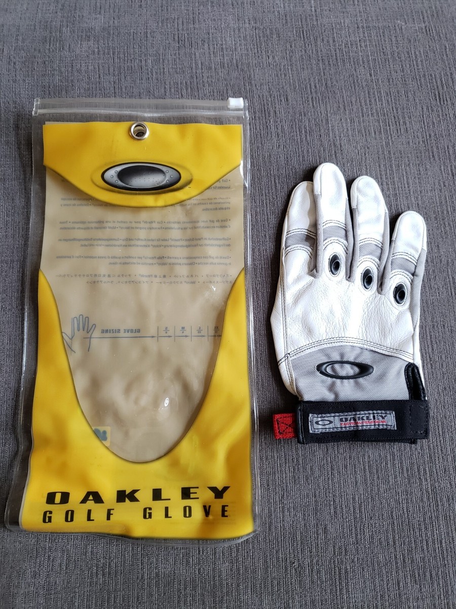Oakley White Leather Golf Glove Tactical Rare Brand New