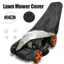 Universal Waterproof Lawn Mower Cover Outdoor Black UV Protector for Push Mowers