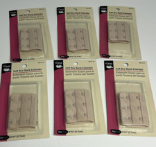 Dritz 56616 Bra Back Extender 2-1/4" Wide-Beige 3 Hooks Lot of 6 NEW