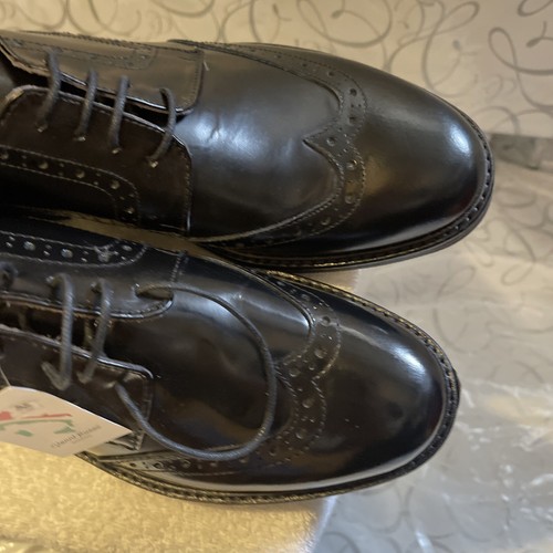 NEW GIANNI RUSSO MAN'S GENUINE NATURAL LEATHER SHOES, SIZE 7”made in ITALY. - Picture 6 of 12