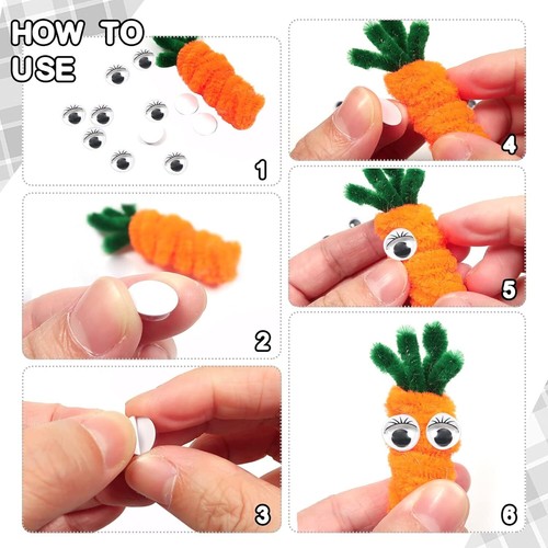 TOAOB 210 piezas Negro Movible Ojos Googly Autoadhesivo con Pestañas Redondas...  - Imagen 5 de 7