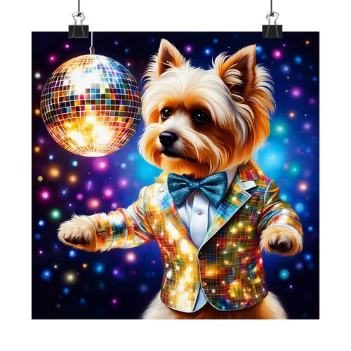 Disco Paws: Colorful Canine Groove - Animal Portrait - Oil Painting - Picture 7 of 26