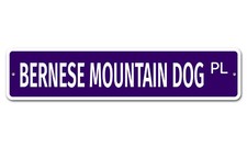 5279 SS Bernese Mountain Dog 4" x 18" Novelty Street Sign Aluminum