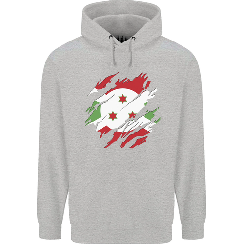 Torn Burundi Flag Burundians Day Football Childrens Kids Hoodie - Picture 10 of 12
