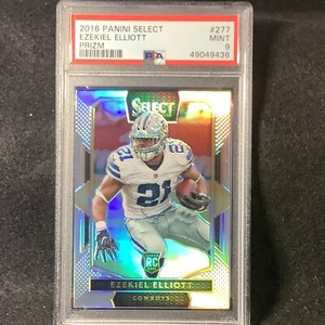 2016 Select Silver Prizm Field Level Ezekiel Elliott ROOKIE Cowboys PSA 9 P2
