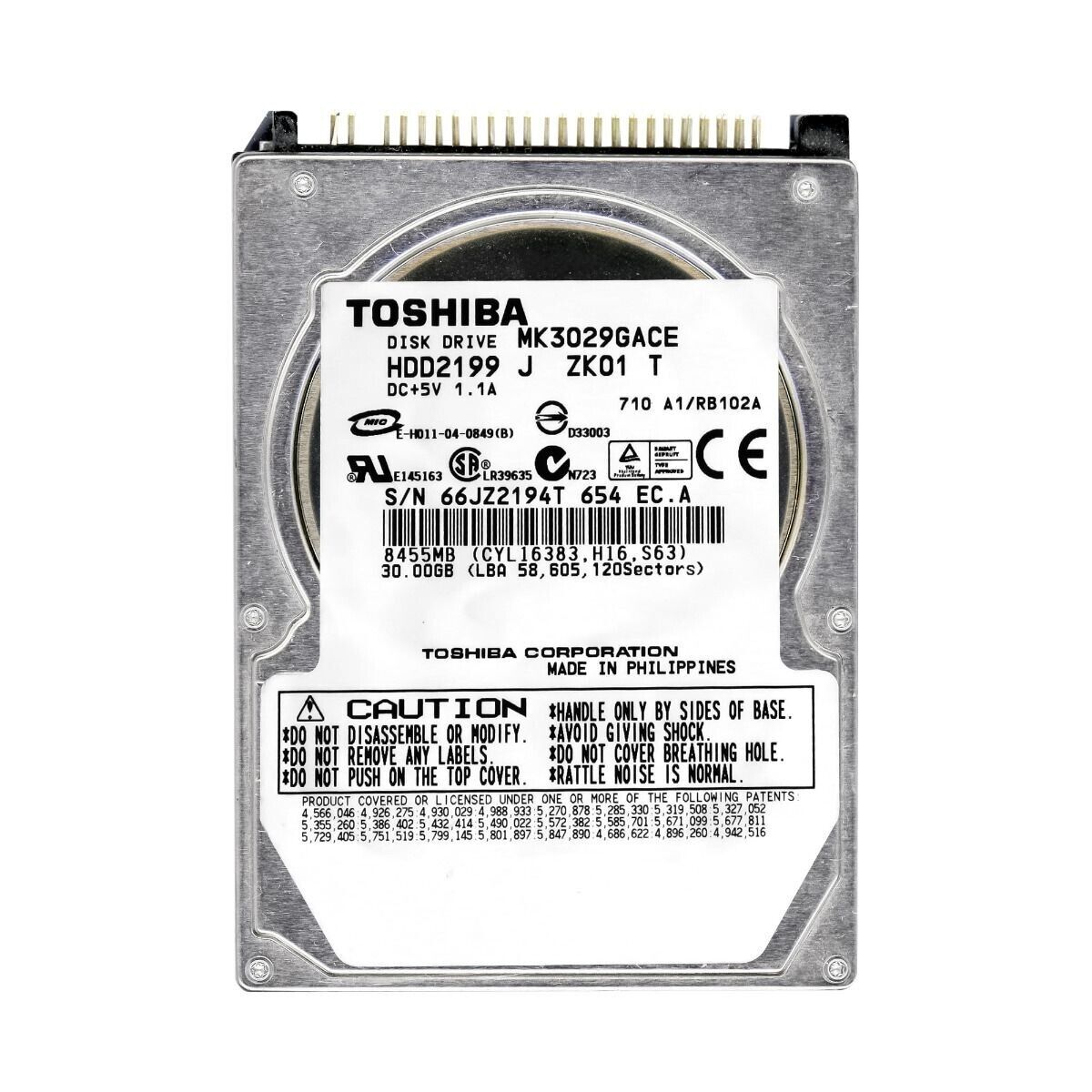Toshiba HDD2199 30GB Internal 4200RPM 2.5 Toshiba HDD2199 30GB Internal 4200RPM 2.5