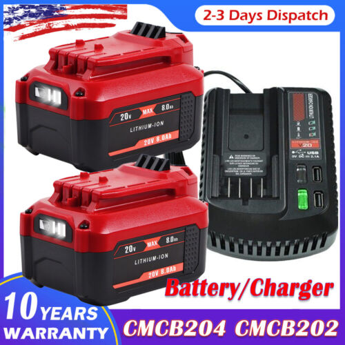 20 Volt For Craftsman V20 8.0Ah Li-ion Battery / Charger CMCB201 CMCB204 CMCB202 - Picture 2 of 27