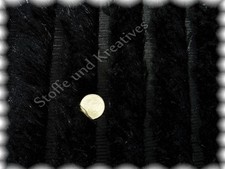 Charleston Plüsch Kunstfell schwarz 50 cm Zottelstoff Langhaarzottel Zottelfell