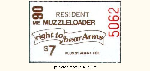 D2K Maine Muzzle-Loader Stamp 1990 $7.00 - Picture 1 of 1