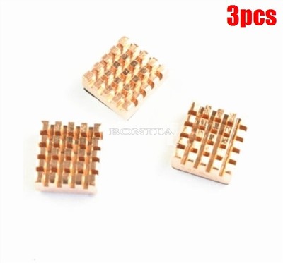3Pcs Heatsink Cooler Set For Raspberry Pi Rpi All Models Heat Sink Copper Ic mu