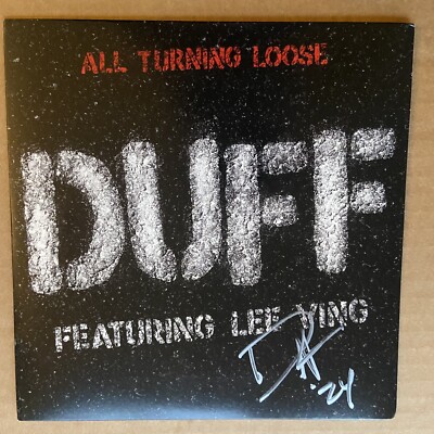 Duff McKagan Signed Pink 7  Record All Turning Loose Ving Autographed