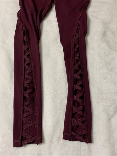 Victoria’s Secret Leggings Small Purple Sport Knockout Tight Full-Length Ribbon - Picture 4 of 7