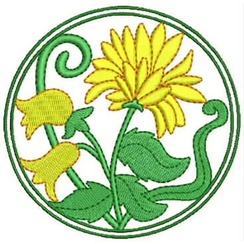 Embroidery Design Set - Floral Circles(1) - 10 Designs - 9 Formats - USB Stick - Picture 9 of 12