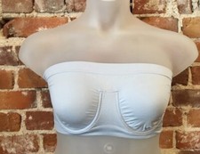 Rhonda Shear Light Blue Seamless Underwire Strapless Bandeau Bra L New