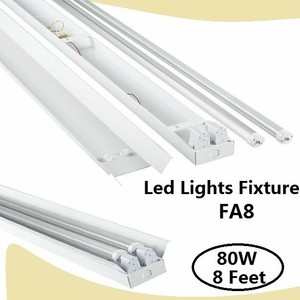 Details About Pack Of 2 Led Shop Lights Fa8 8ft Ceiling Light Fixtures For Garage Workshop