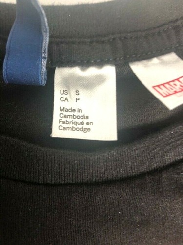 Marvel Mens Divided By H&M Graphic T-Shirt Black Red Crew Neck S New - Picture 6 of 8