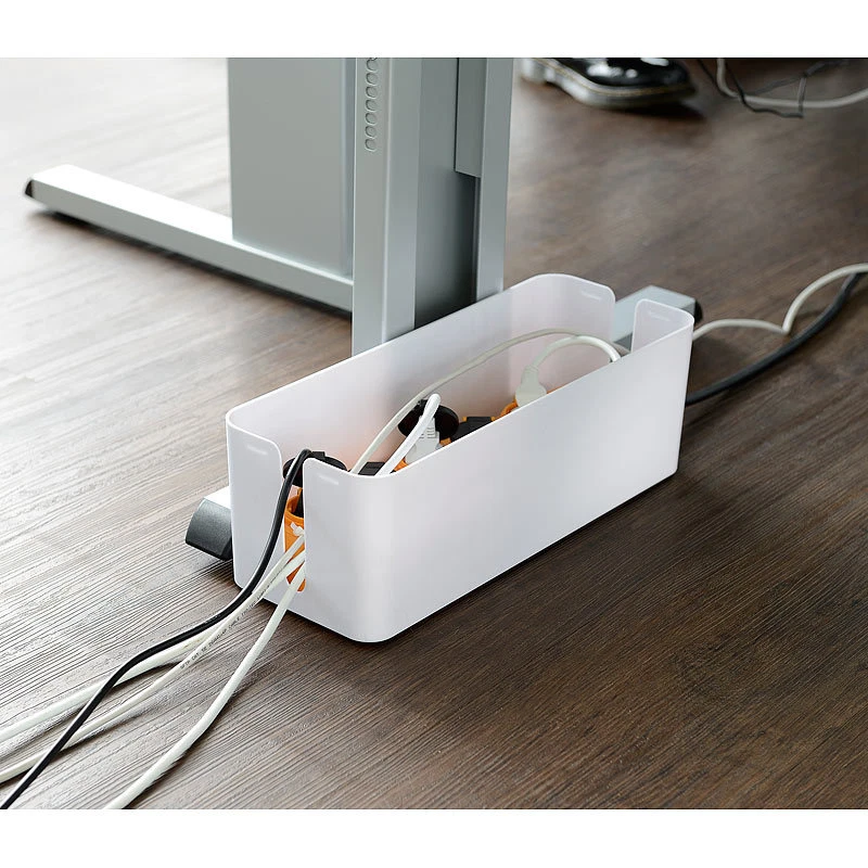 Callstel Kabelbox groß, 39 x 15,5 x 14 cm, in Nussbaum-Holzoptik mit Gummifüßen - Bild 4 von 4