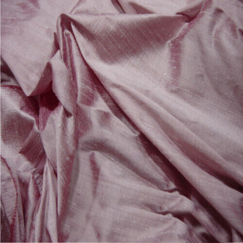 100% Silk Dupion Fabric - Handloom Made In India - Sold By The Metre 80 Colours! - Picture 9 of 81