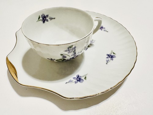 Vintage Yamaka Japan Cup Plate 8 Sets Purple Violets Tea Party - Picture 12 of 17