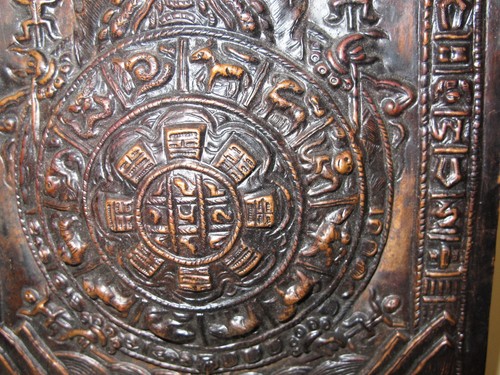 Thangka Lebensrad Thanka vintage tibetan copper repousse wheel of life buddha - Picture 3 of 12