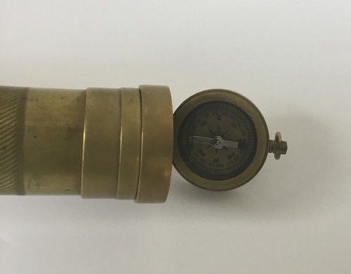 Antique Maritime Brass Folding Ship TELESCOPE /COMPASS THOS J EVANS London RARE - Picture 6 of 12