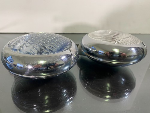 Ford Unity Mfg Co. Model H-1 Chrome 5" Fog Lights 30's 40's Hot Rod Rat Lowrider - Picture 13 of 16