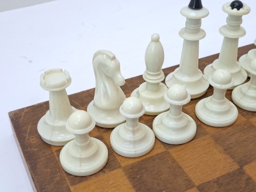 Vintage Soviet 1980s USSR plastic Chess Set 30 cm x 30 cm Collectible - Picture 12 of 24