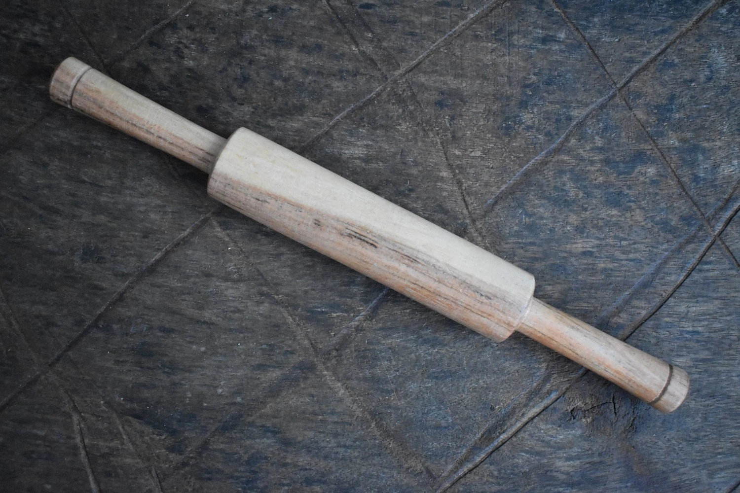 Large Vintage Kitchenware Wood Utensil Rolling Pin Roti maker