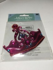 Jolee's By You Boutique 1 pc Scrapbook stickers PINK TIARA PRINCESS CROWN new