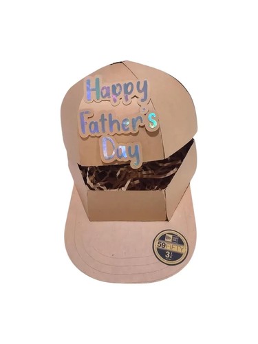 Father's Day CardStock Cap Baseball Cap gift box, Hat Treat Gift Box HandMade - Picture 4 of 6