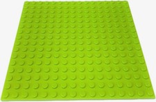 LEGO 1 x LIME PLATE Base 16x16 Pin 12.8cm x 12.8cm x 0.5cm - BRAND NEW