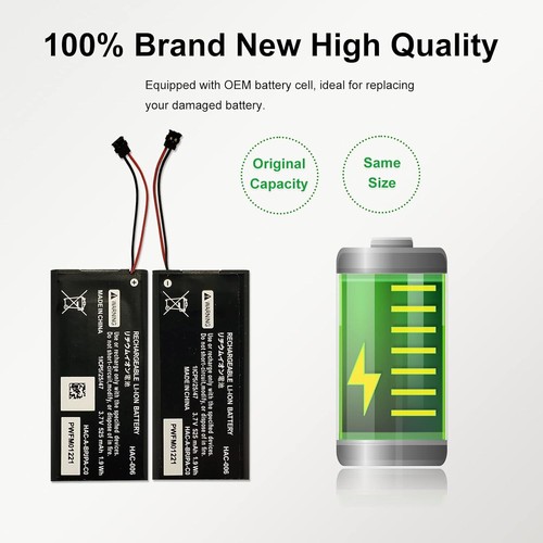 HAC-006 Akku Ersatz für Nintendo Switch Joy-Con 525mAh, 2er Pack - Bild 3 von 15