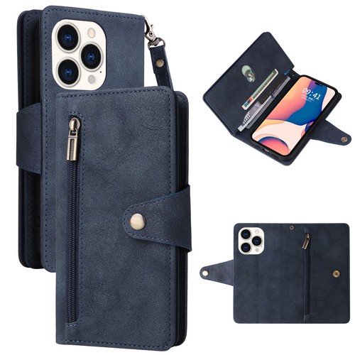 Luxury Leather Wallet Phone Case Flip Cover For iPhone 15 12 11 13 14 X 8 7 Plus - Picture 12 of 17
