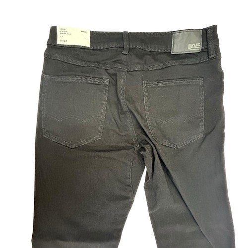 NUOVO American Eagle AE Air Flex + Plus Nero 24/7 Athletic Skinny Jean 31X32 - Foto 3 di 10